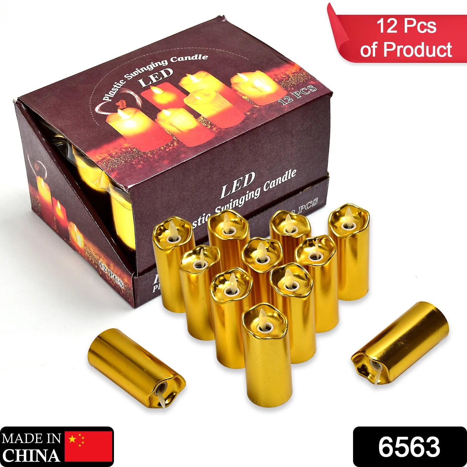 6563 Big Swinging Candle 12pcs For Wedding Decoration And Birthday Party DeoDap 6563 Big Swinging Candle 12pcs For Wedding Decoration And Birthday Party DeoDap